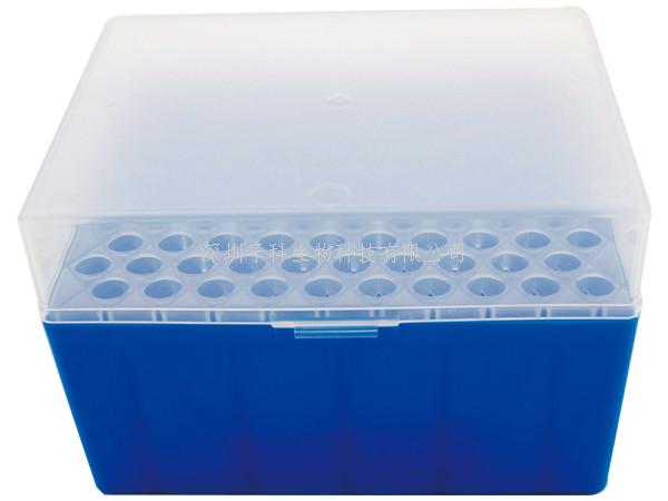 吸頭盒，100孔，可盛裝1000 μl吸頭，PP，鉸鏈蓋