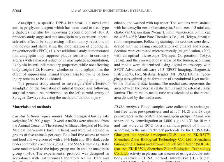 熱烈祝賀“哈爾濱醫(yī)科大學”引用子科生物試劑盒成功發(fā)表文章